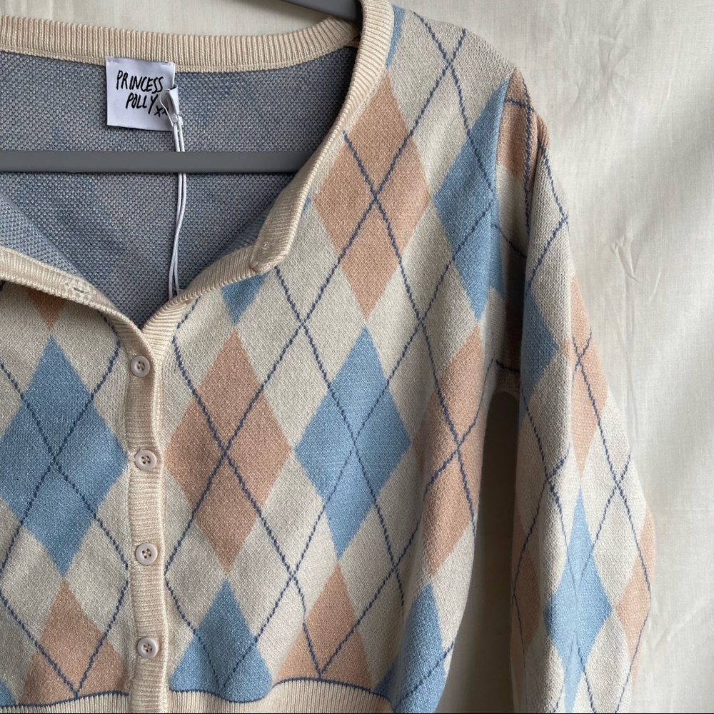 Princess Polly Argyle Cardigan Sweater - Picture 6 of 14